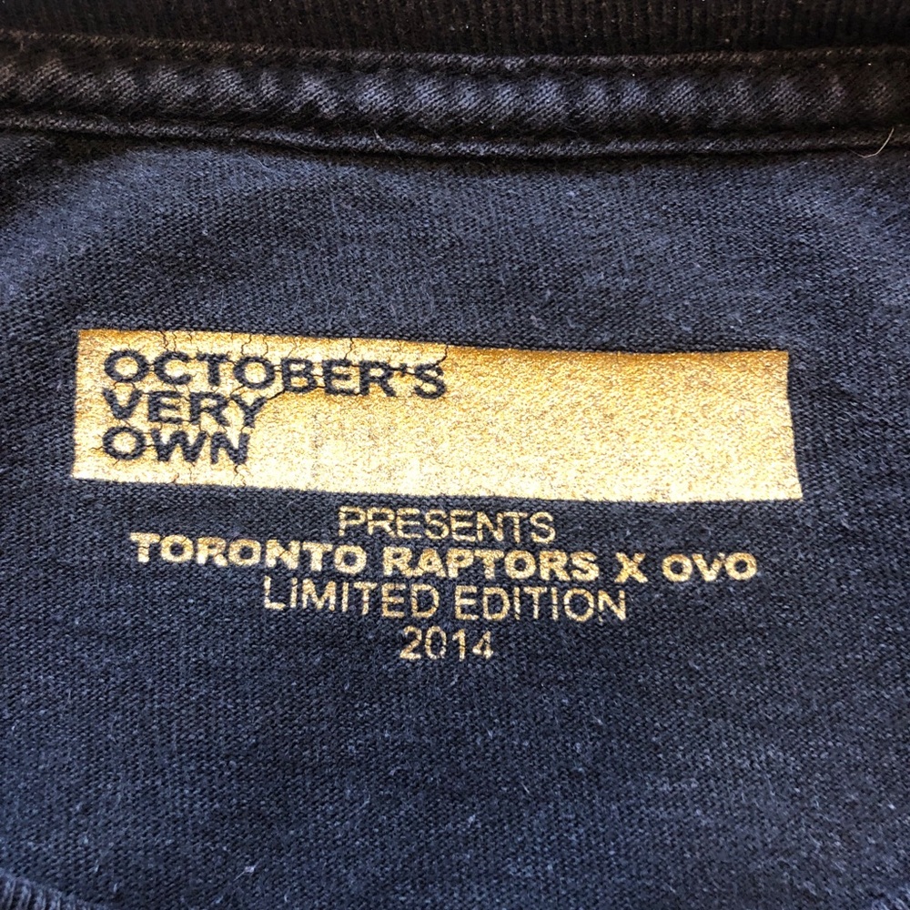 OVO Toronto Raptors 2014 Drake Night Shirt Womens L Black Gold 416 Long Sleeve - Picture 14 of 15